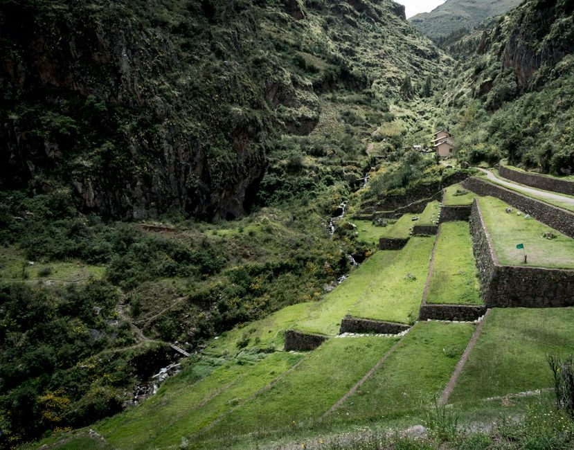Explore the breathtaking terraced fields and lush greenery of this picturesque valley landscape.