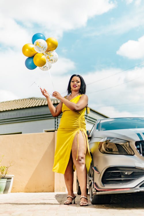 A Woman with Balloons