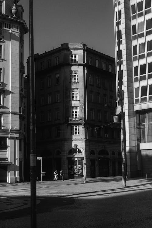 Buildings around Square Corner in City