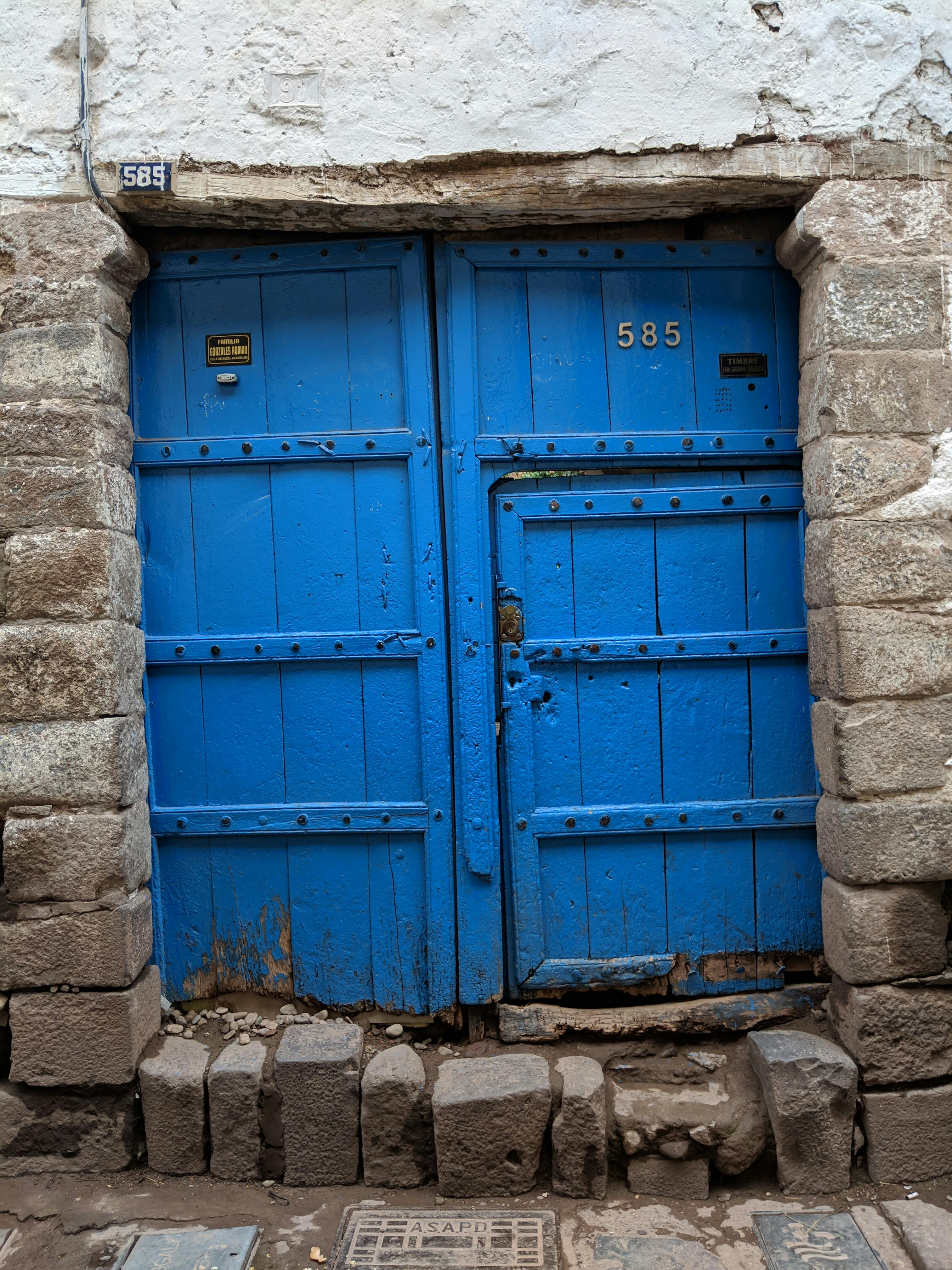Free stock photo of blue, decor, door