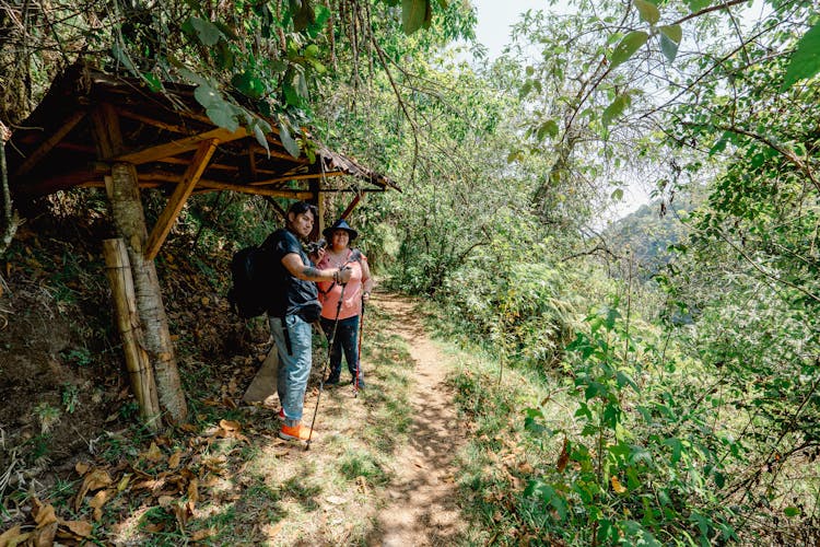 Two People Hiking