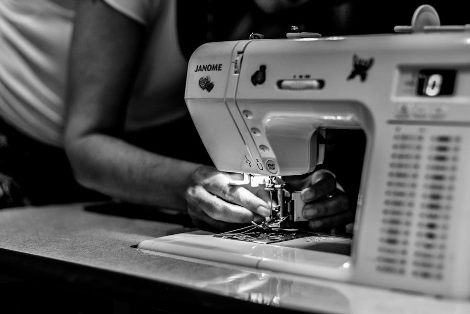 someone making alterations on a sewing machine