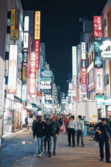 일본을 여행하는 해외 관광객 모습