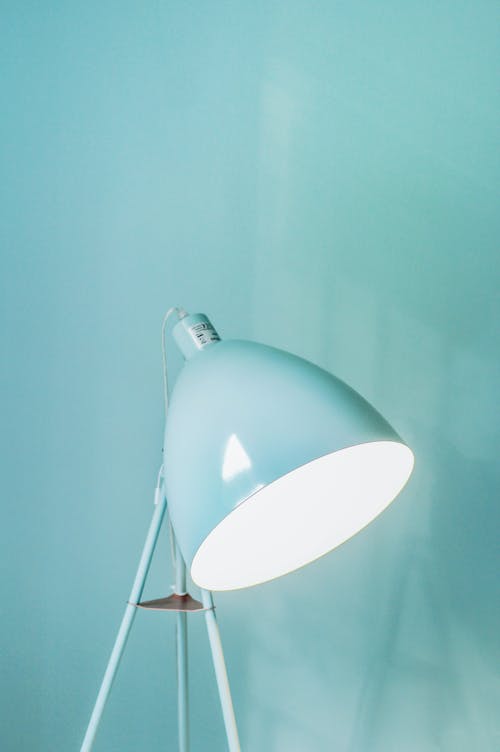blue aesthetic photo lamp