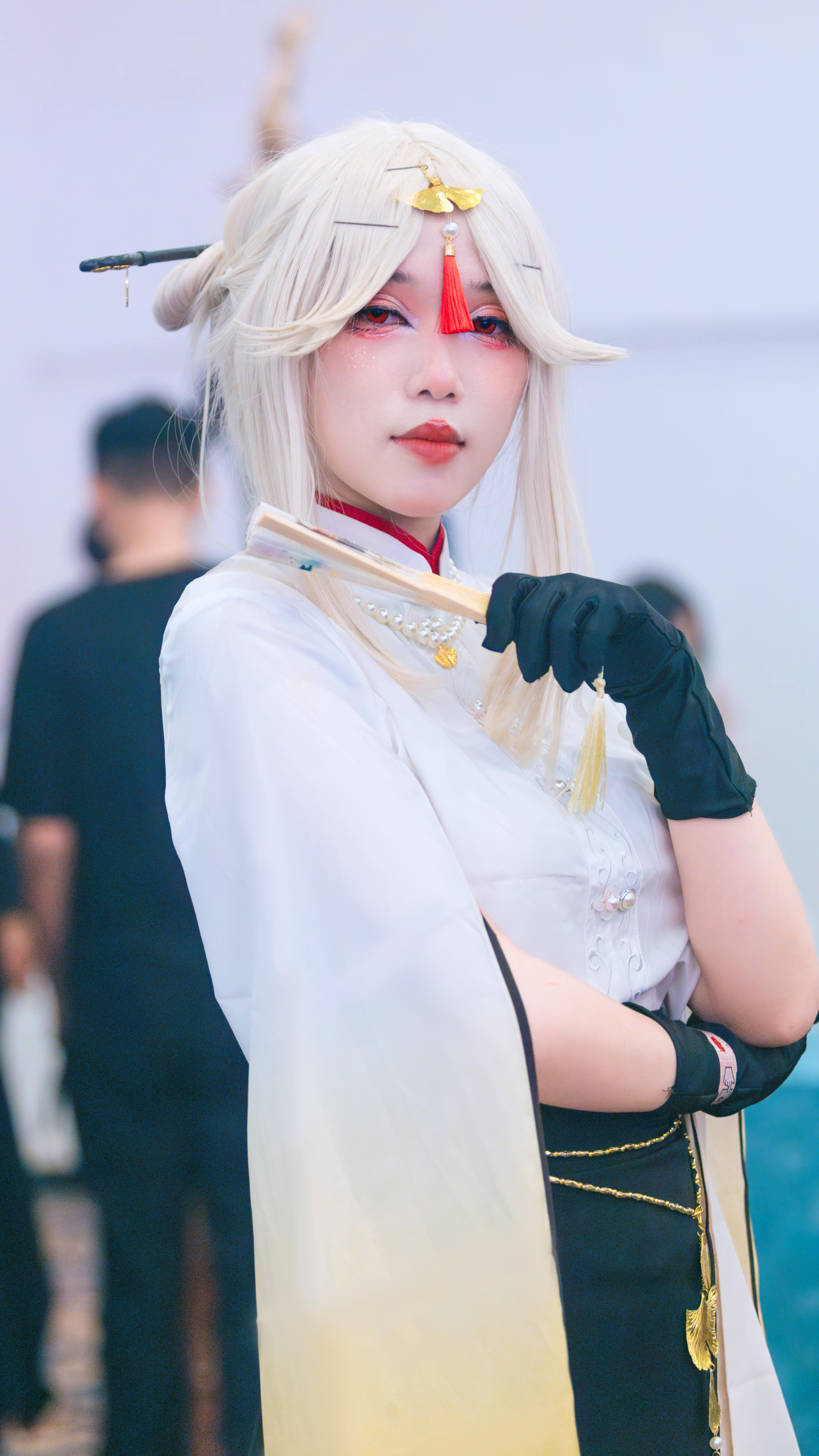 a woman dressed in an anime character costume