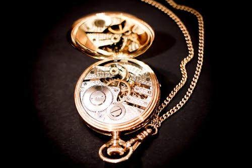 Gold Skeleton Pocketwatch