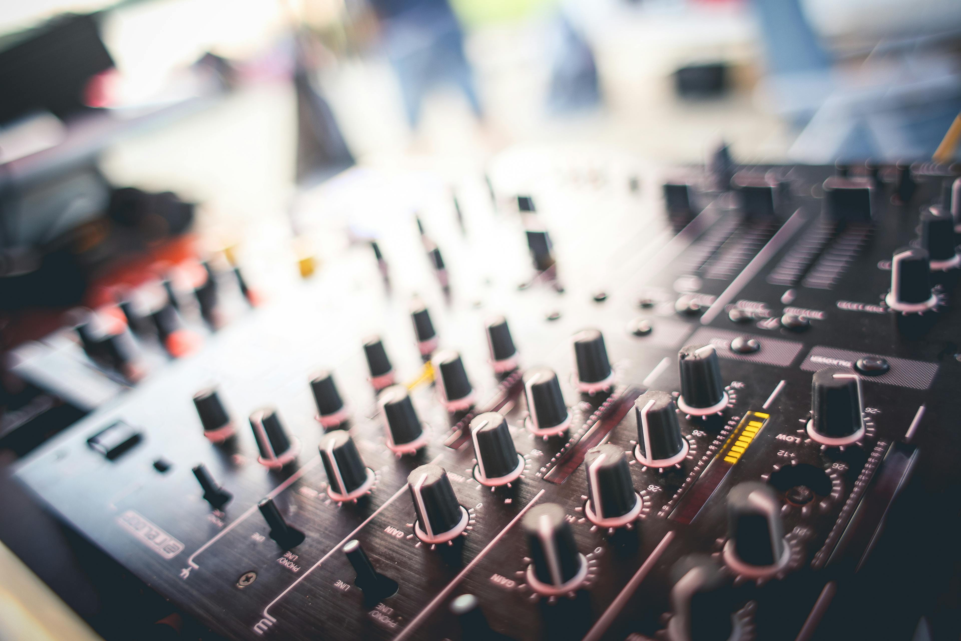 Black and Gray Audio Mixer