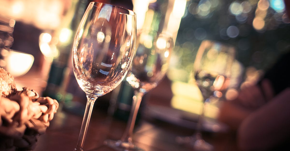 Wine Glass on Restaurant Table