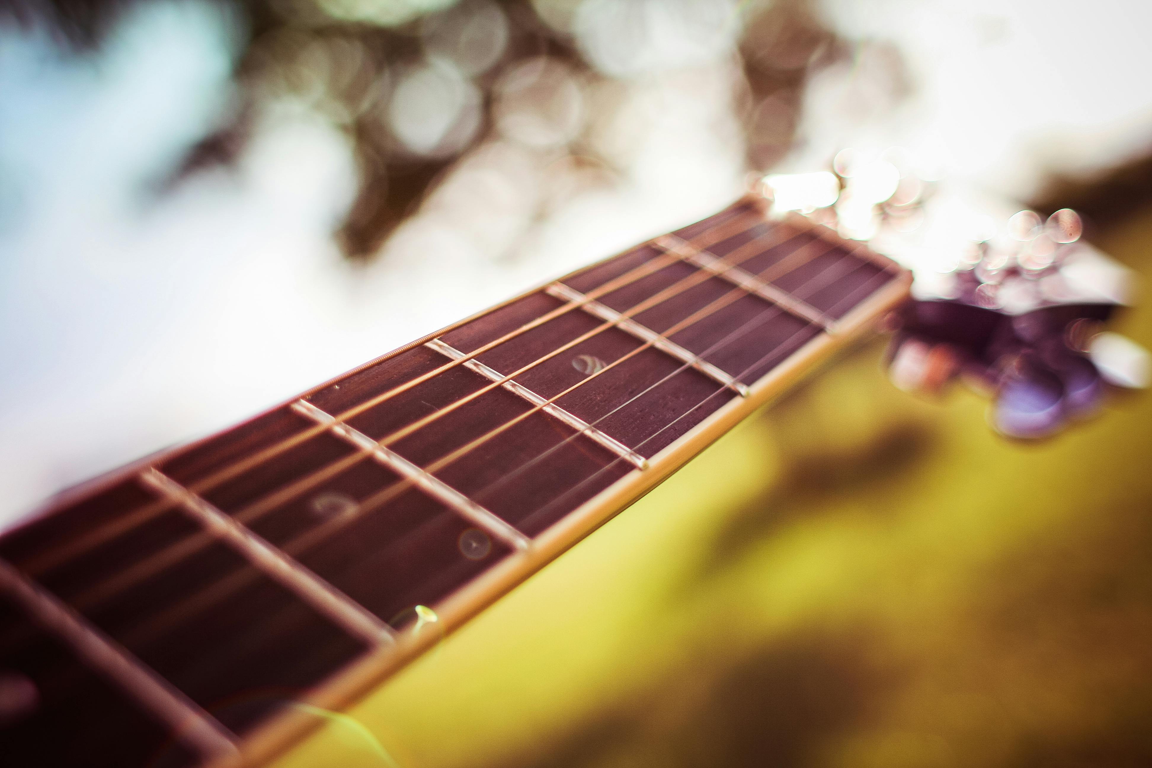 Grayscale Photo of Cutaway Acoustic Guitar · Free Stock Photo