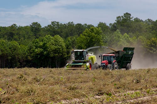 Tractors Working on Field