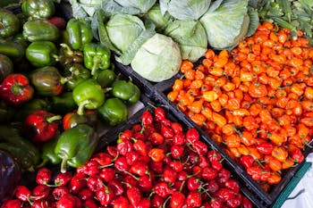 Assorted Vegetable Store Displays