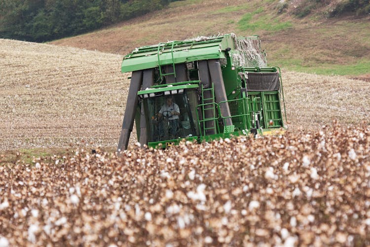 Agricultural Machinery Working In Field