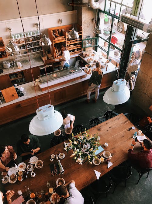 Bovenaanzicht Foto Van Restaurant