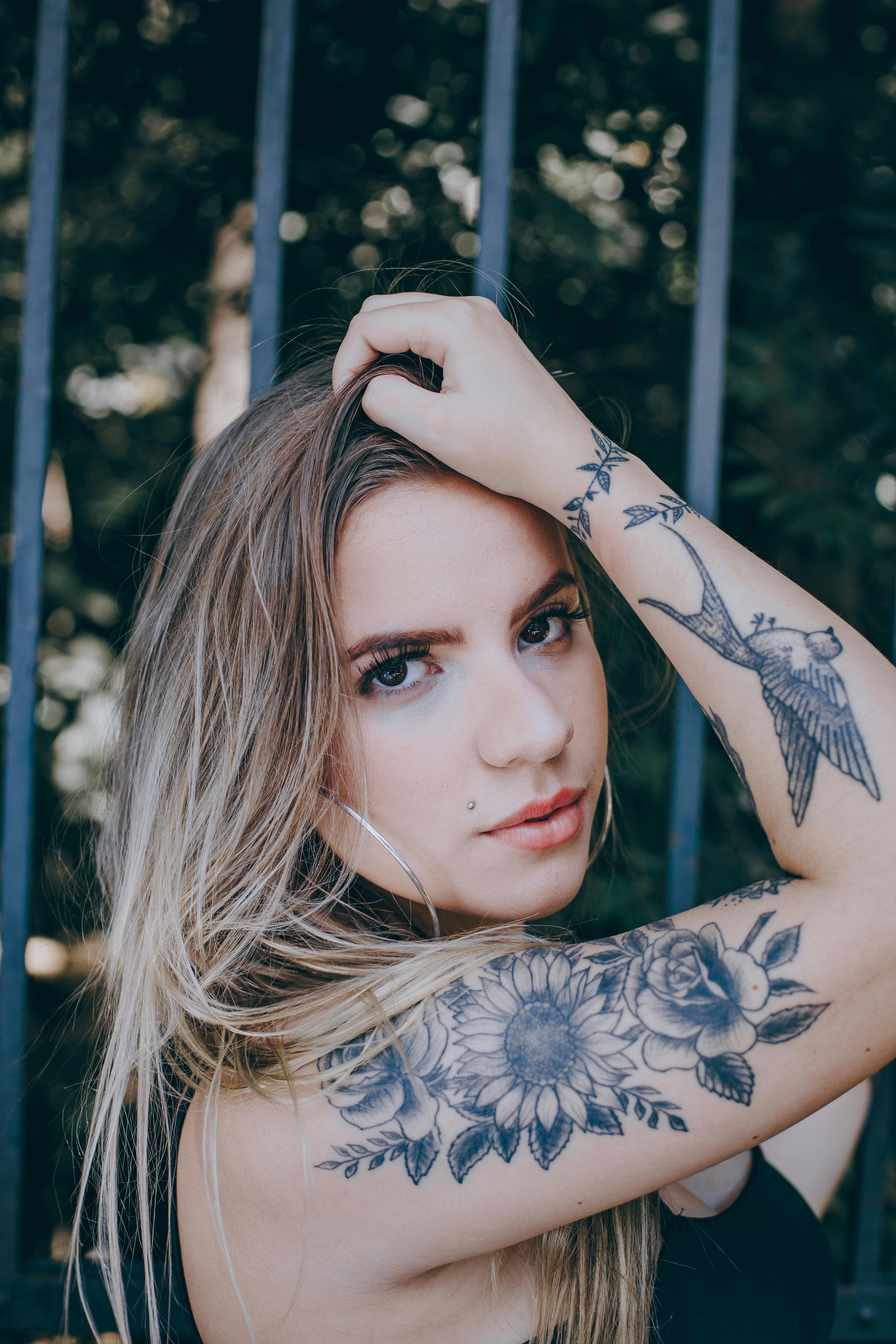 Woman Arm Tattoo  Free Stock Photo