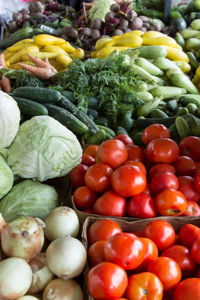 Market vegetable stand