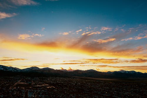 Foto d'estoc gratuïta de blau, capvespre, dron