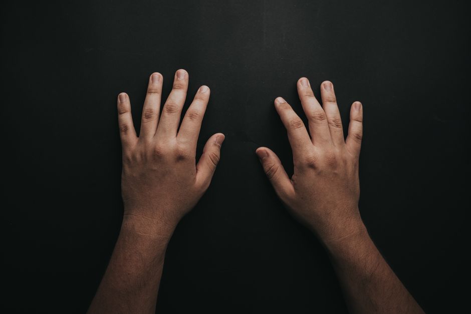 hands resting calm relaxation