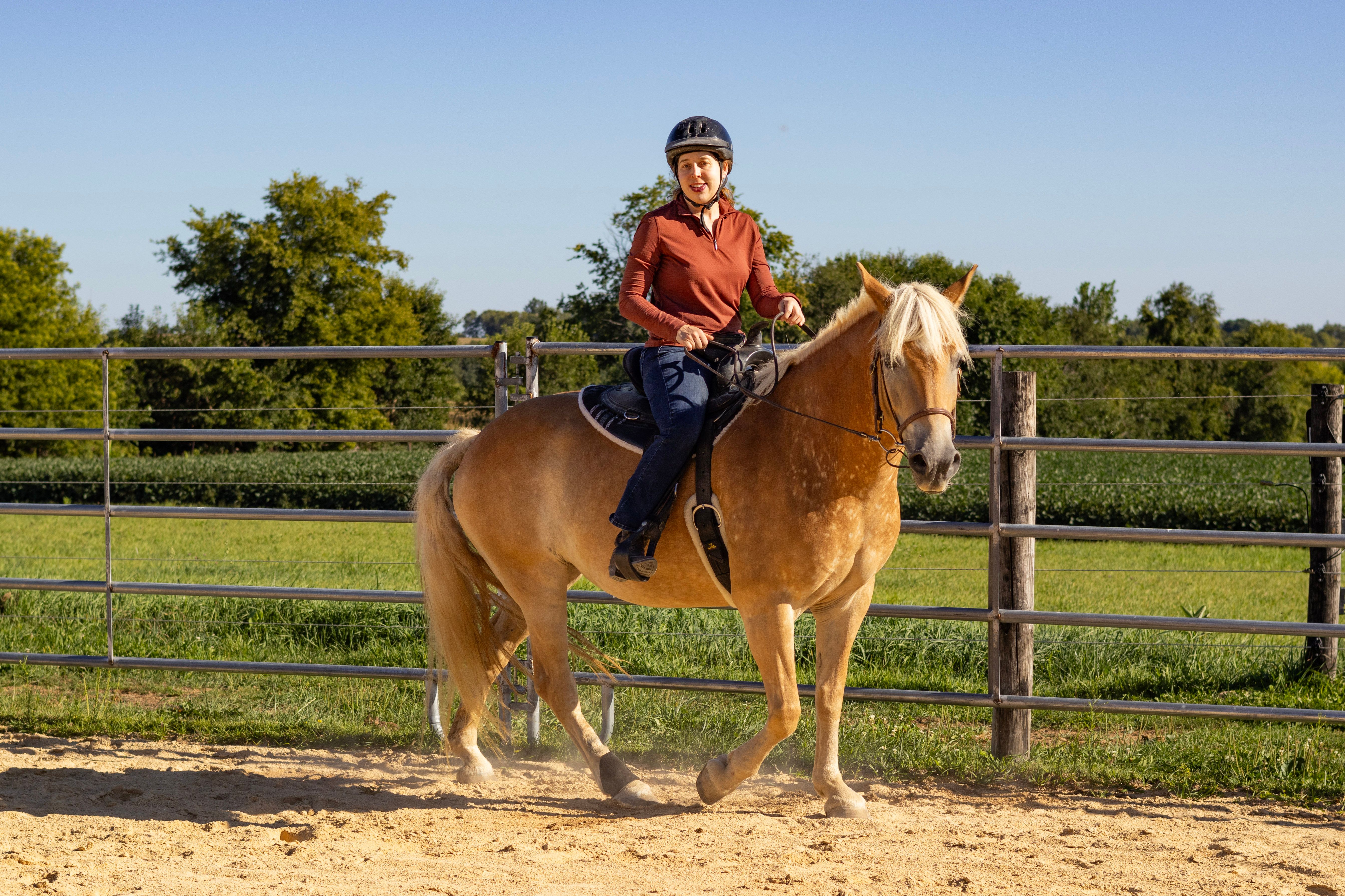 Woman Horseback Riding in Countryside · Free Stock Photo