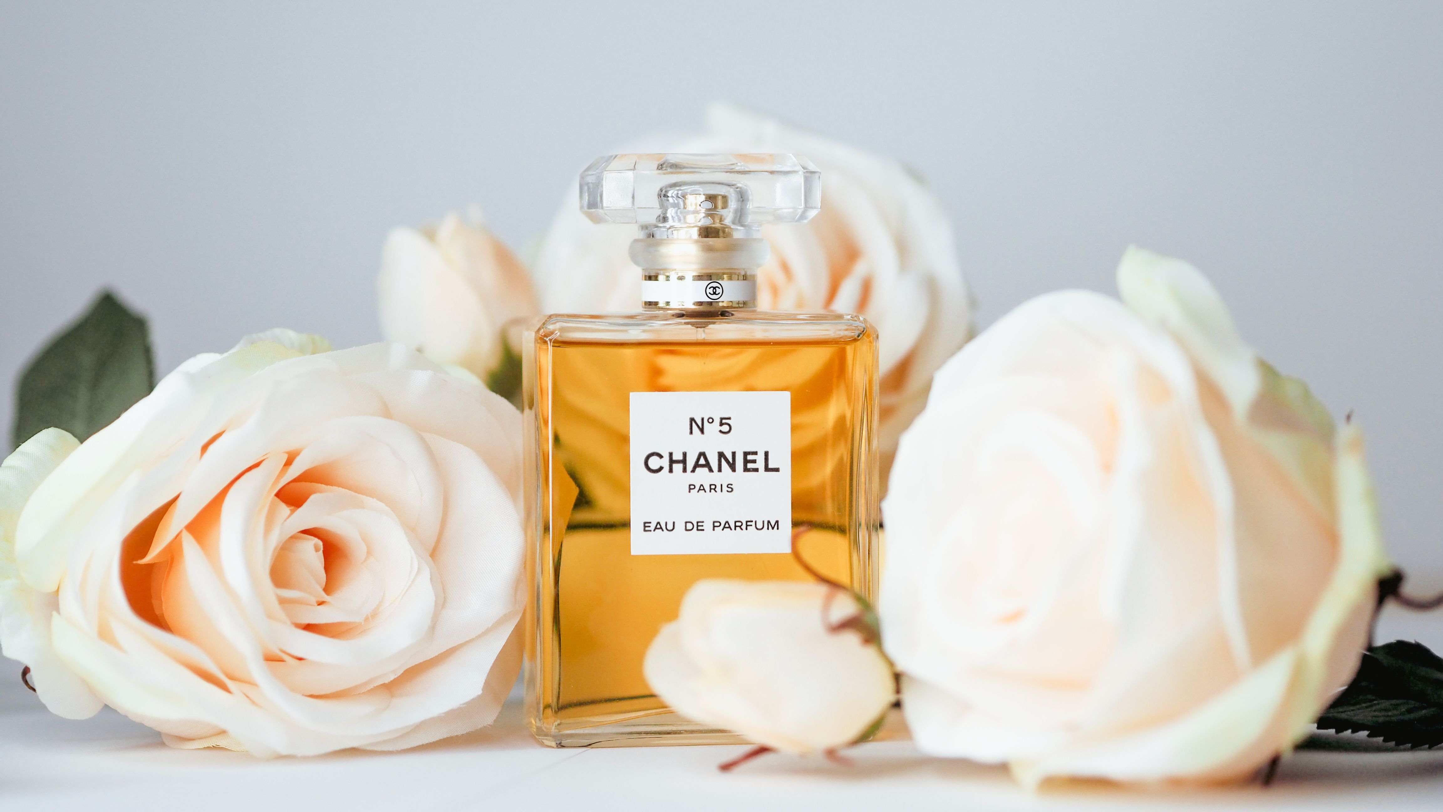 Chanel No.5 Perfumes with roses