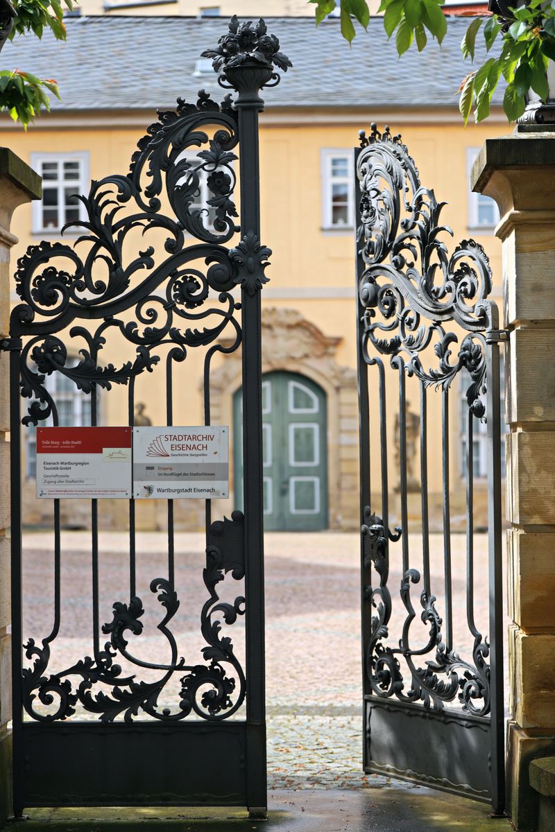 Decorative iron gate