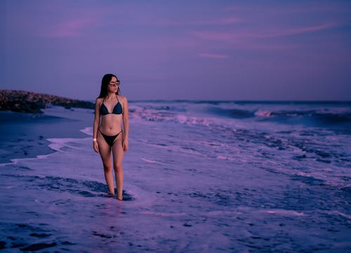 Δωρεάν στοκ φωτογραφιών με atardecer, beachlover, morado