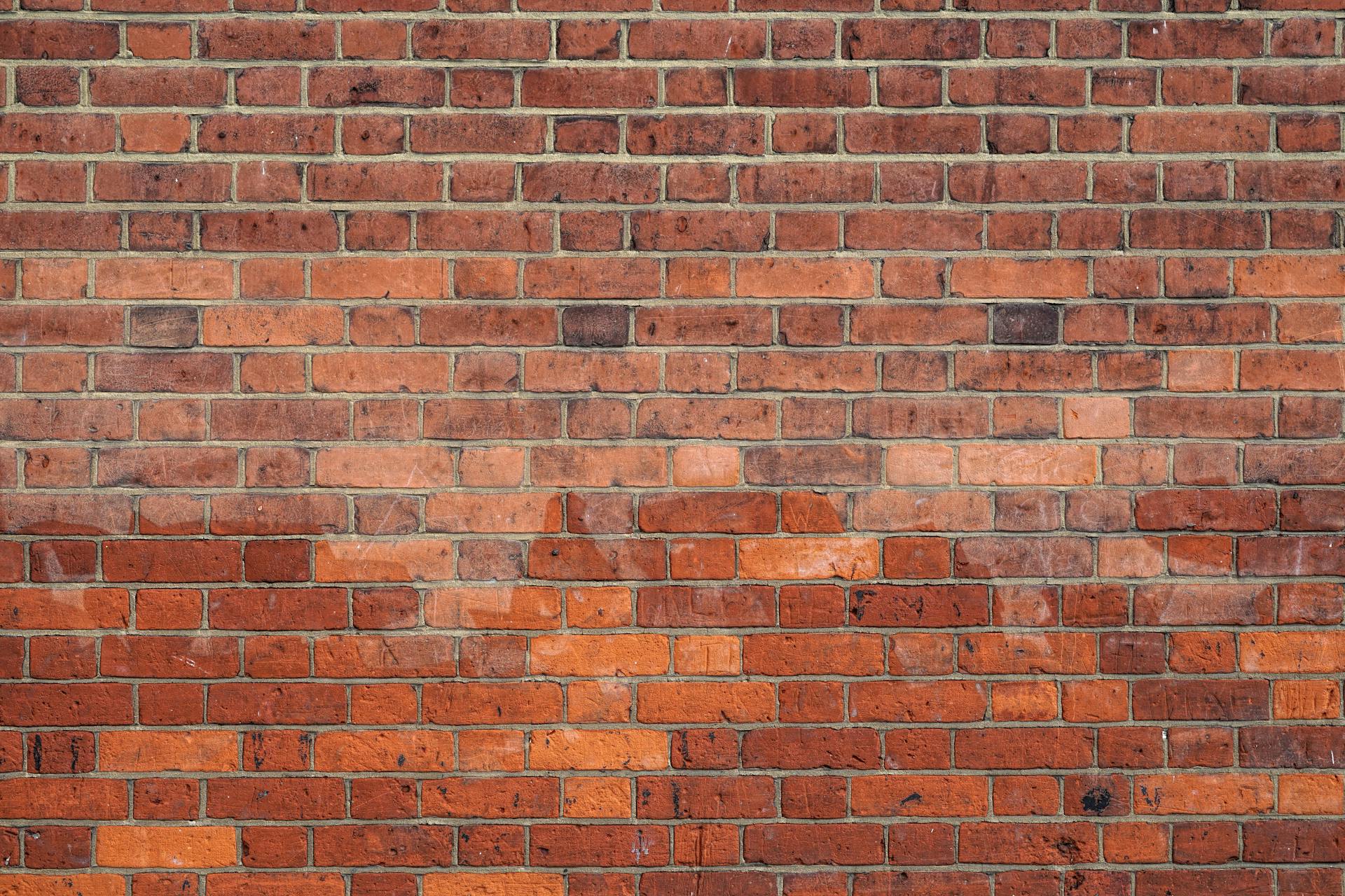 Brown and Black Brick Wall