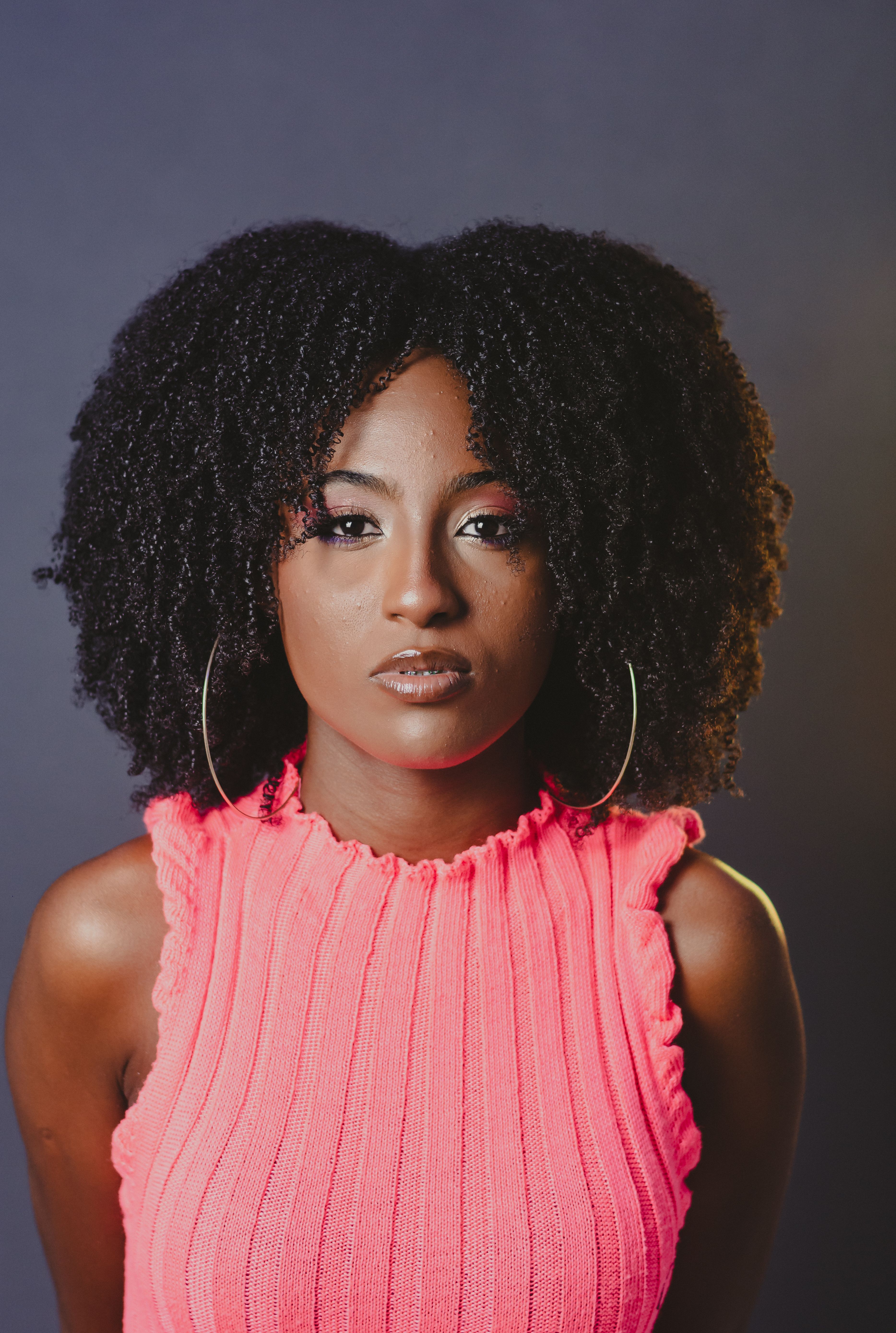 Portrait of Woman in Pink Tank Top · Free Stock Photo