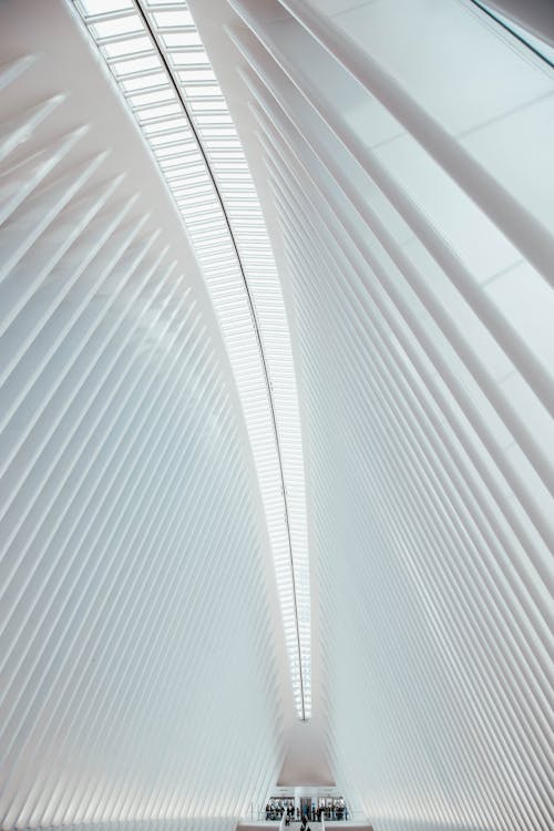 White Concrete Ceiling Of Building