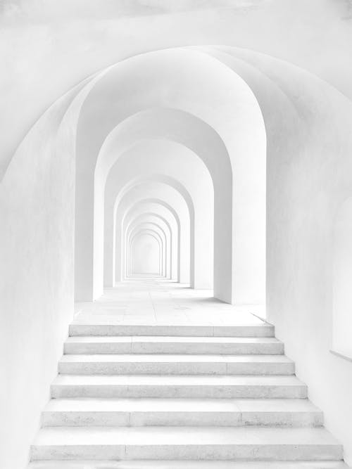 Free Arches Hallway Inside Building Stock Photo