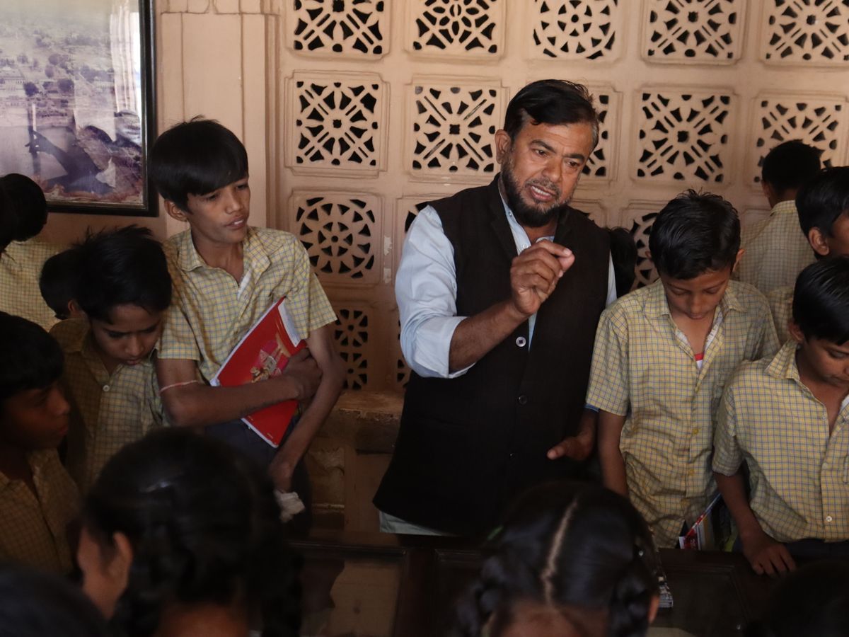 A classroom during a normal period