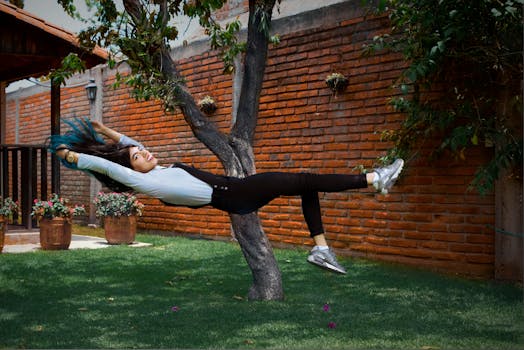 Woman on Mid Air