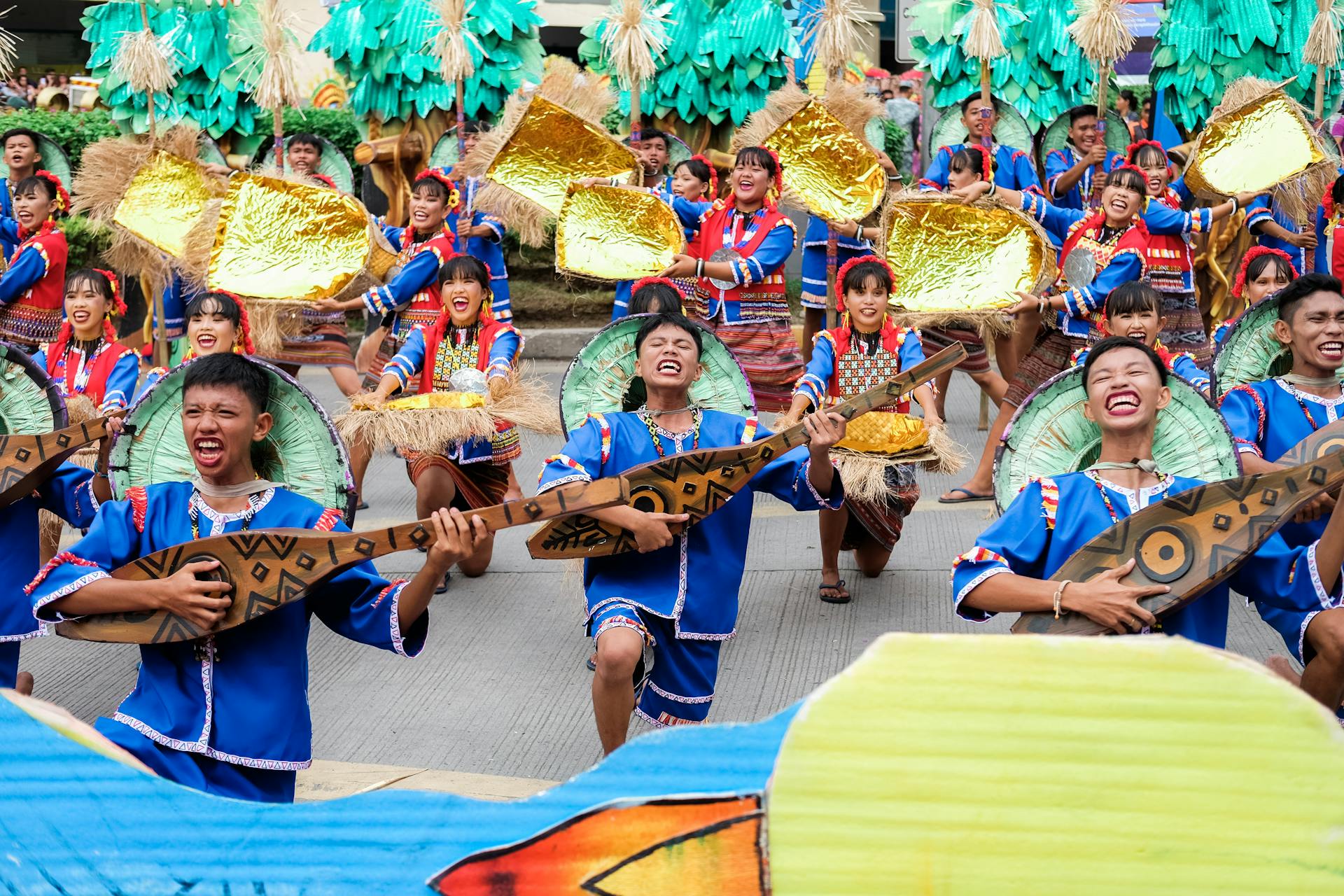 Band Singing and Playing Traditional Instruments