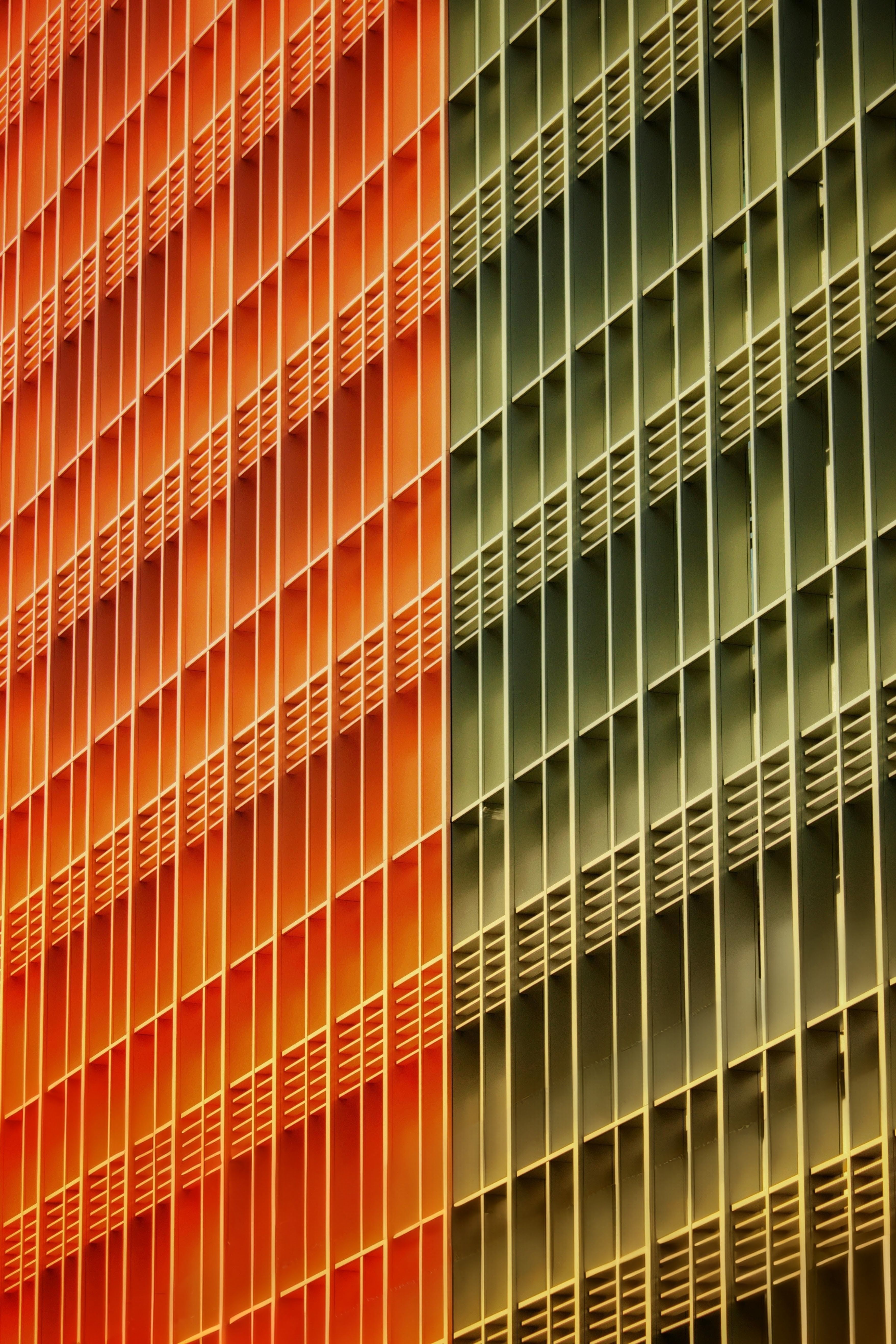Vibrant facade of a modern office building with colorful panels.