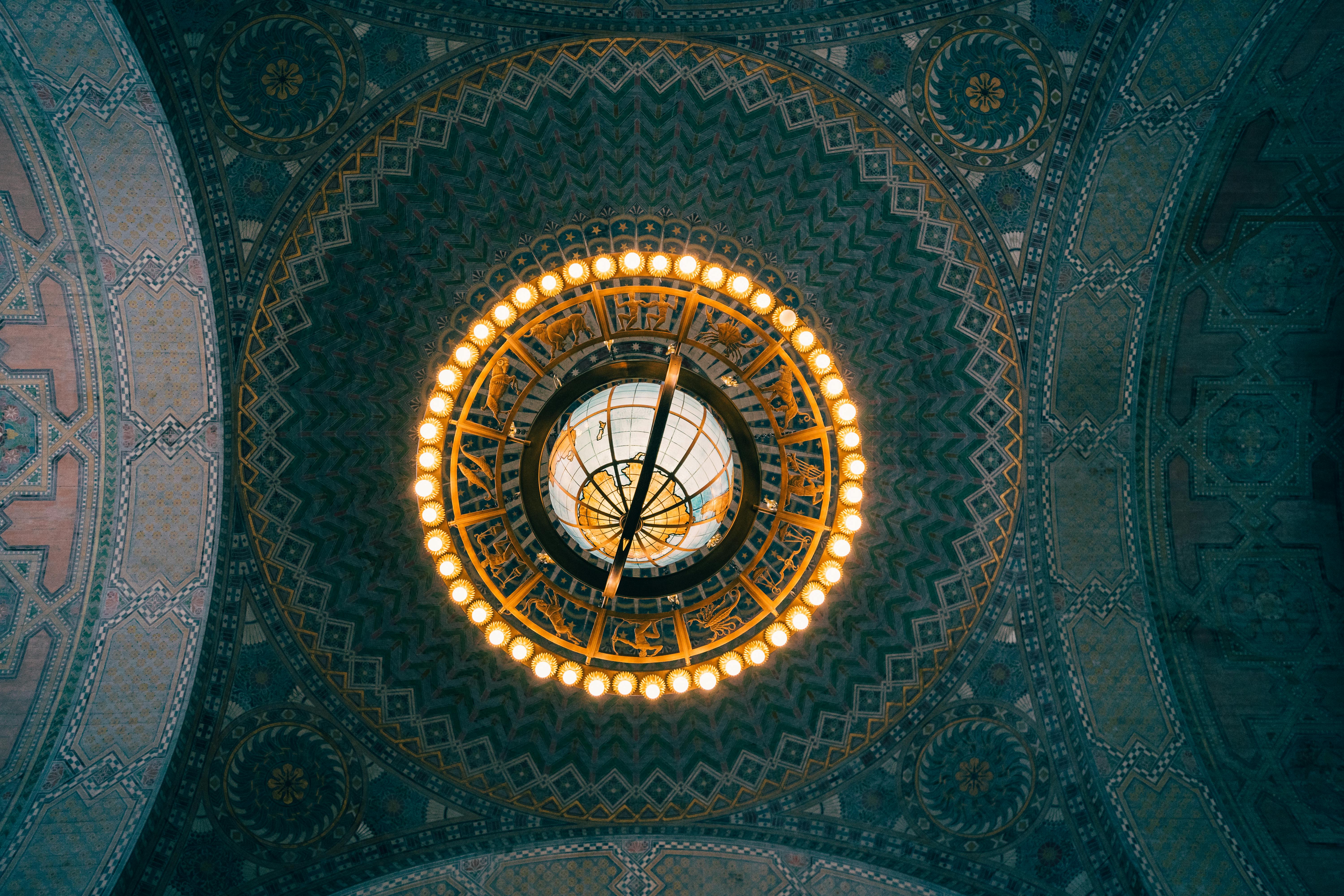 mosaic on a ceiling of mosque