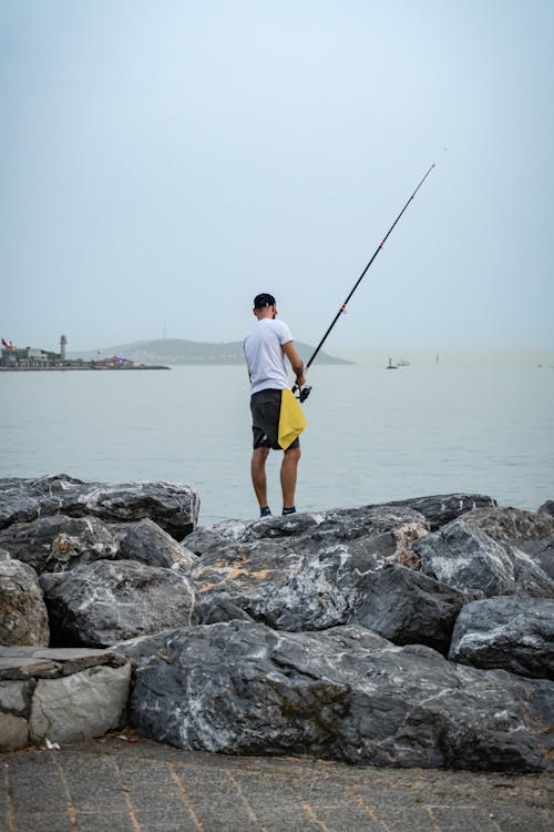 Imagine de stoc gratuită din capturarea peștelui, lângă mare, litoral