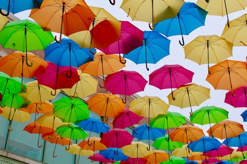 Gratis stockfoto met kleur, paraplu's, regenboogkleuren