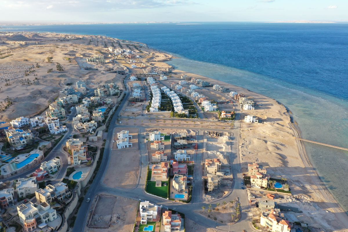 Unde te cazezi în Hurghada - orașul văzut de sus, pe malul Mării Roșii
