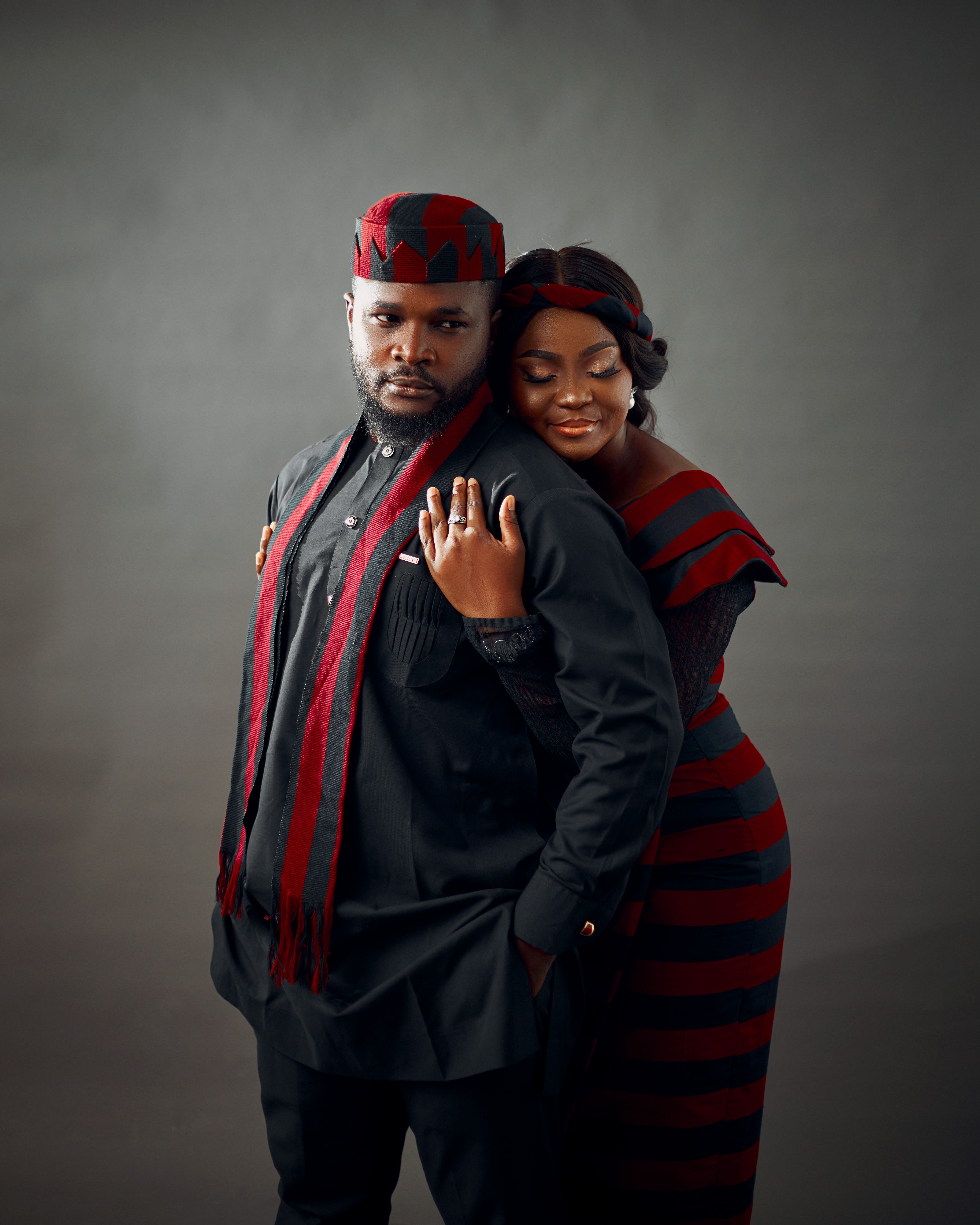 Studio Shot of a Couple Wearing Traditional Clothing · Free Stock Photo