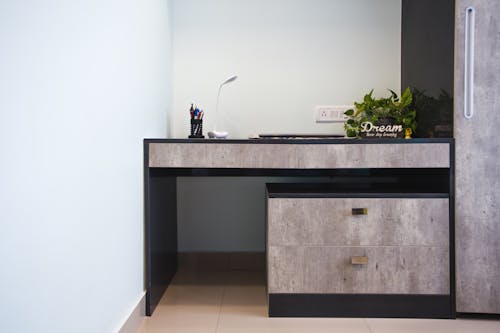 Free Gray Wooden Dresser Stock Photo