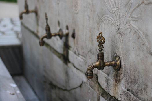 Faucets in Ablution Area in Mosque