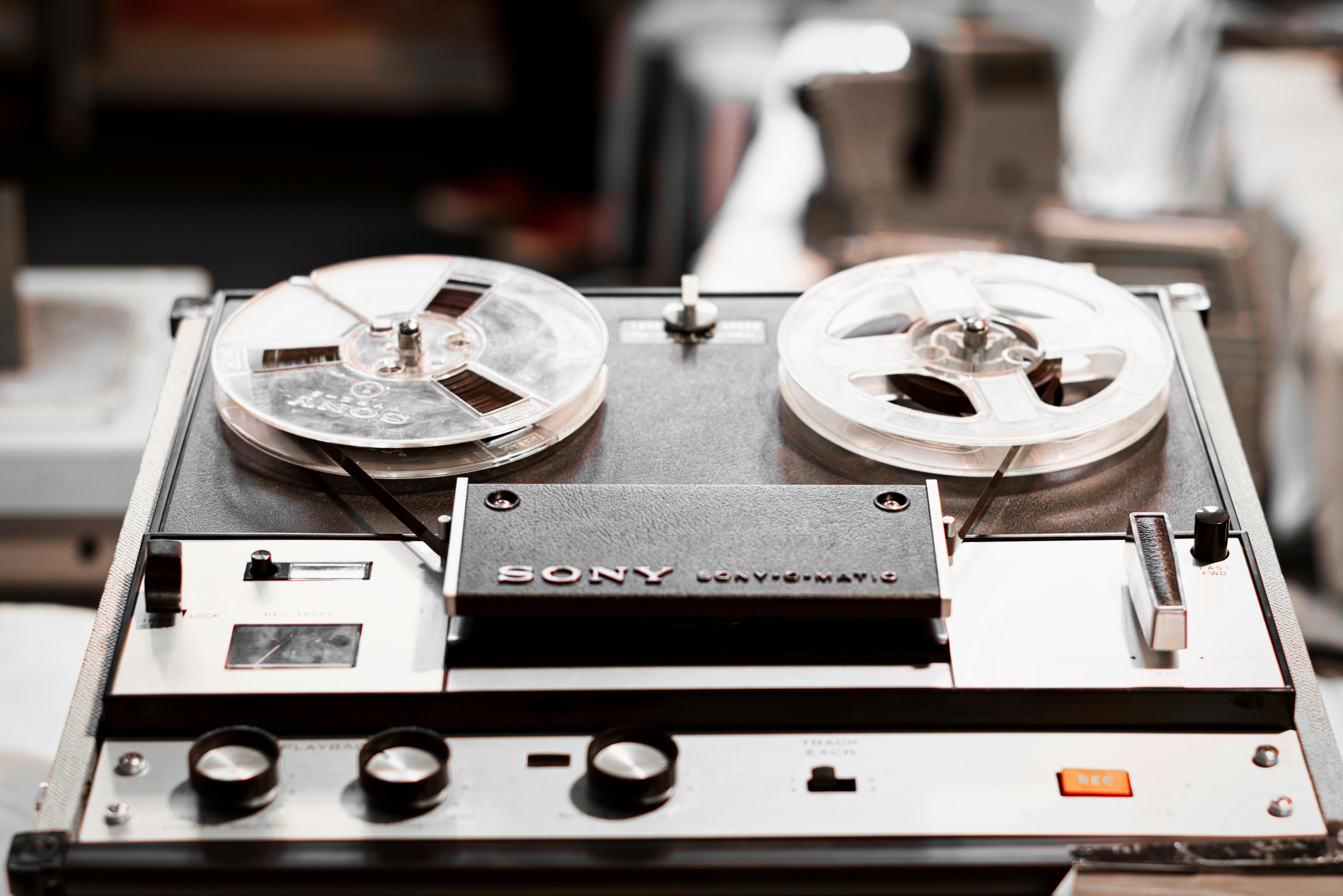 Black and Grey Sony Reel Tape Player · Free Stock Photo