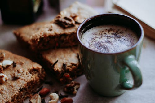 คลังภาพถ่ายฟรี ของ กาแฟ, กาแฟในถ้วย, ขนม