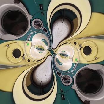 这款圆形设计图案复杂抽象，色彩鲜艳，是现代装饰的理想选择