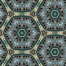 复杂的几何图案与万花筒效果，是完美的背景和壁纸