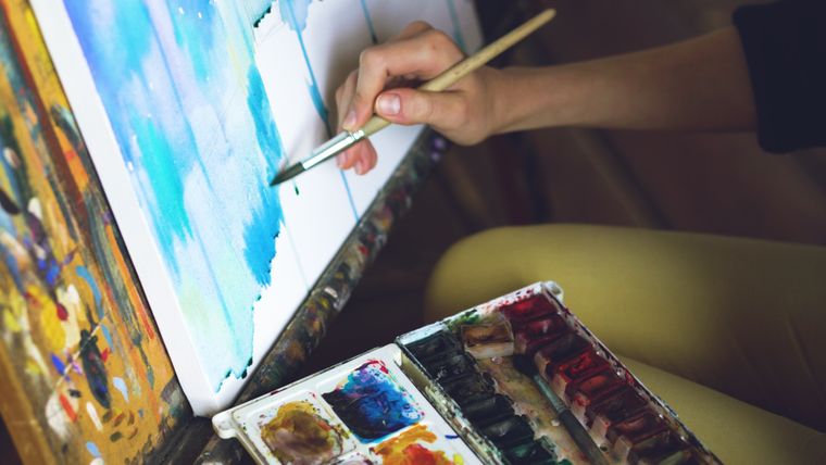 Gouache painted cards, photo by Vitaly Gariev on Pexels