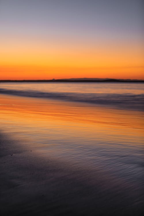 gün batımı, karamsar, okyanus içeren Ücretsiz stok fotoğraf