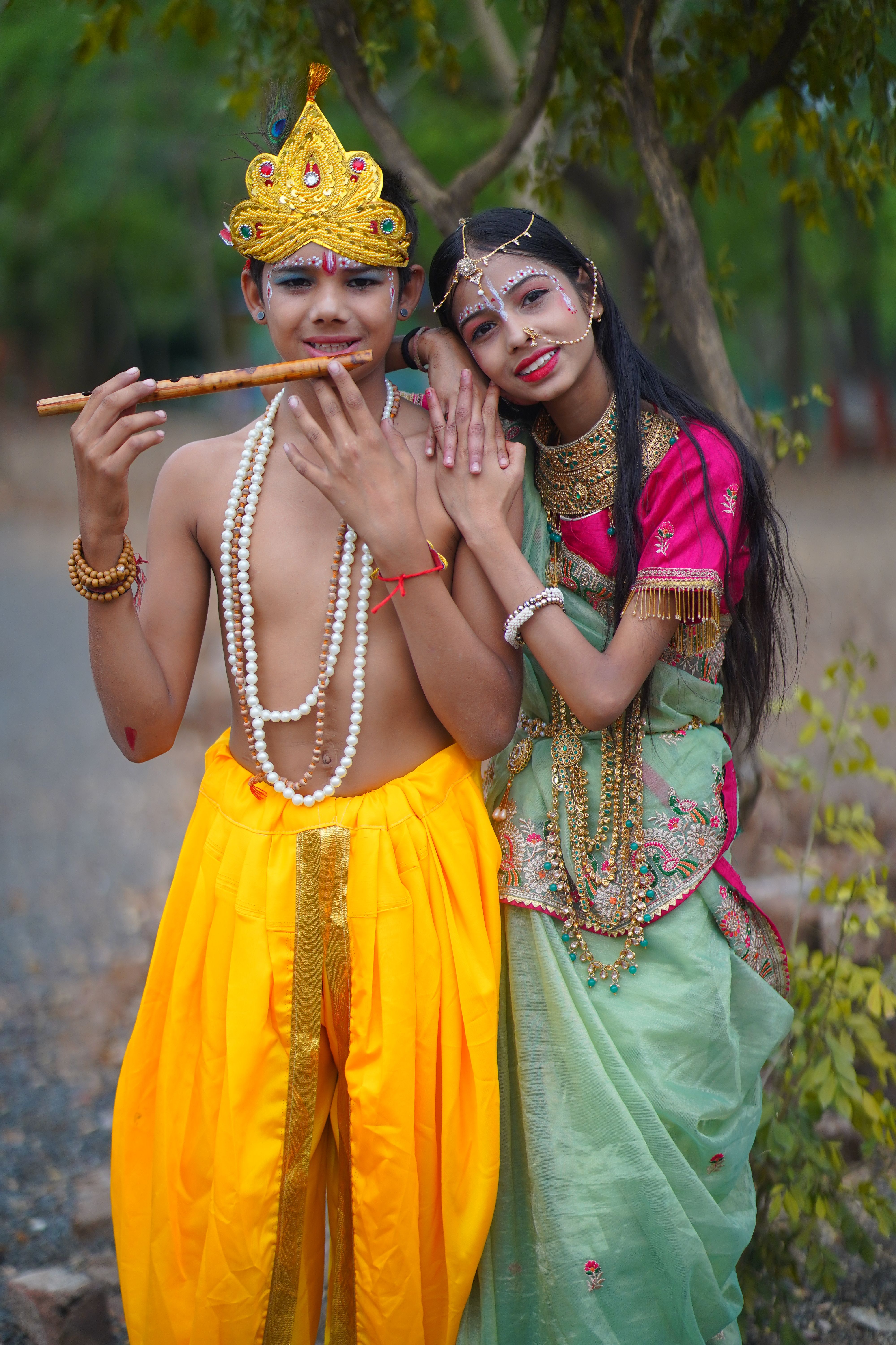 Portrait of Couple Wearing Traditional Costumes · Free Stock Photo