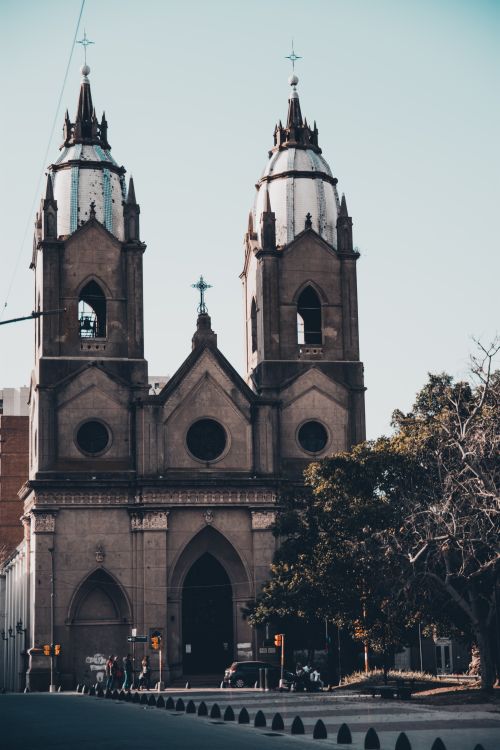 Free Beautiful church towers in Paraná, Argentina with a scenic outdoor backdrop. Stock Photo