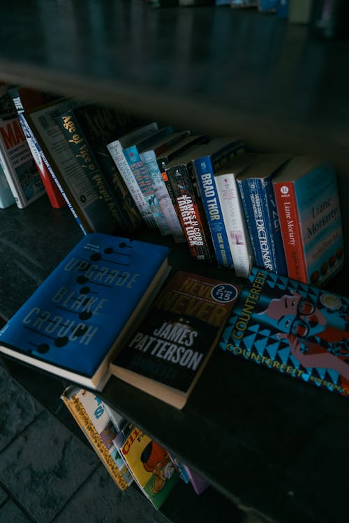 A shelf with books on it