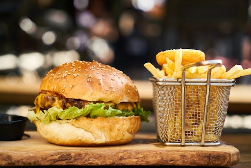 Základová fotografie zdarma na téma brambora, burger, cheeseburger